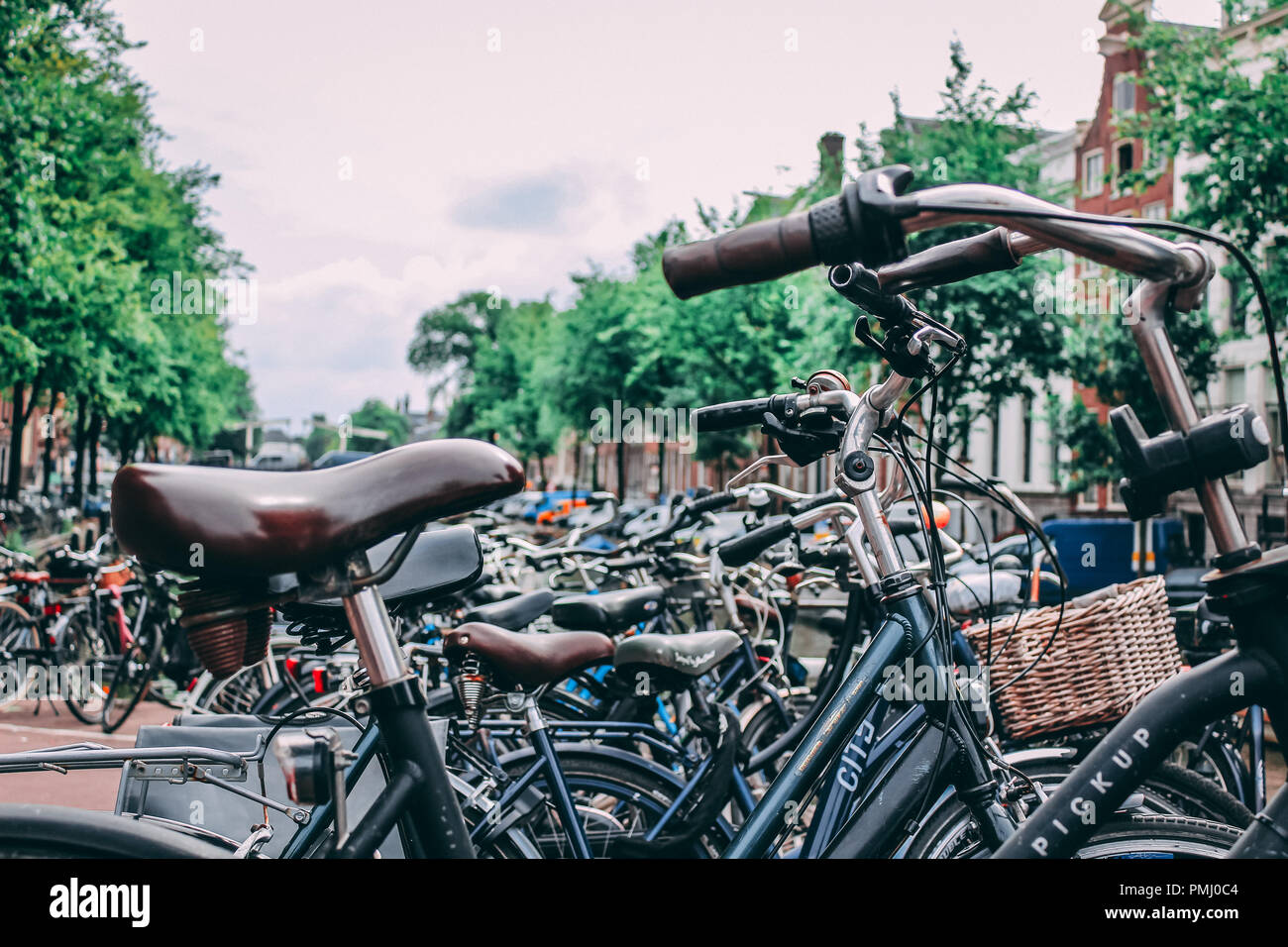 Una classica scena di Amsterdam Foto Stock