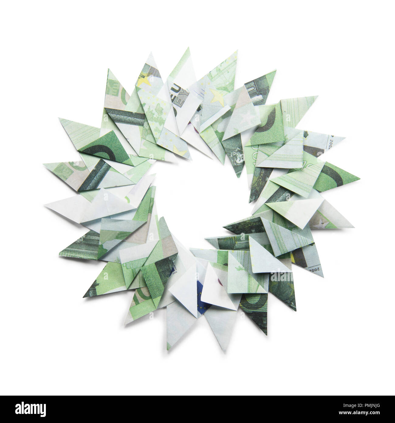 Ghirlanda di Natale origami Foto stock - Alamy
