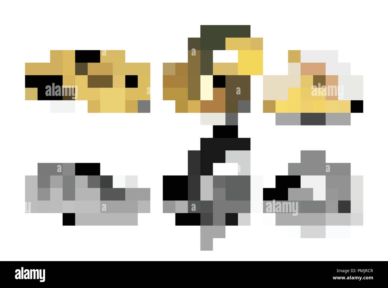 Anelli d oro isolati su sfondo bianco illustrazione vettoriale Illustrazione Vettoriale