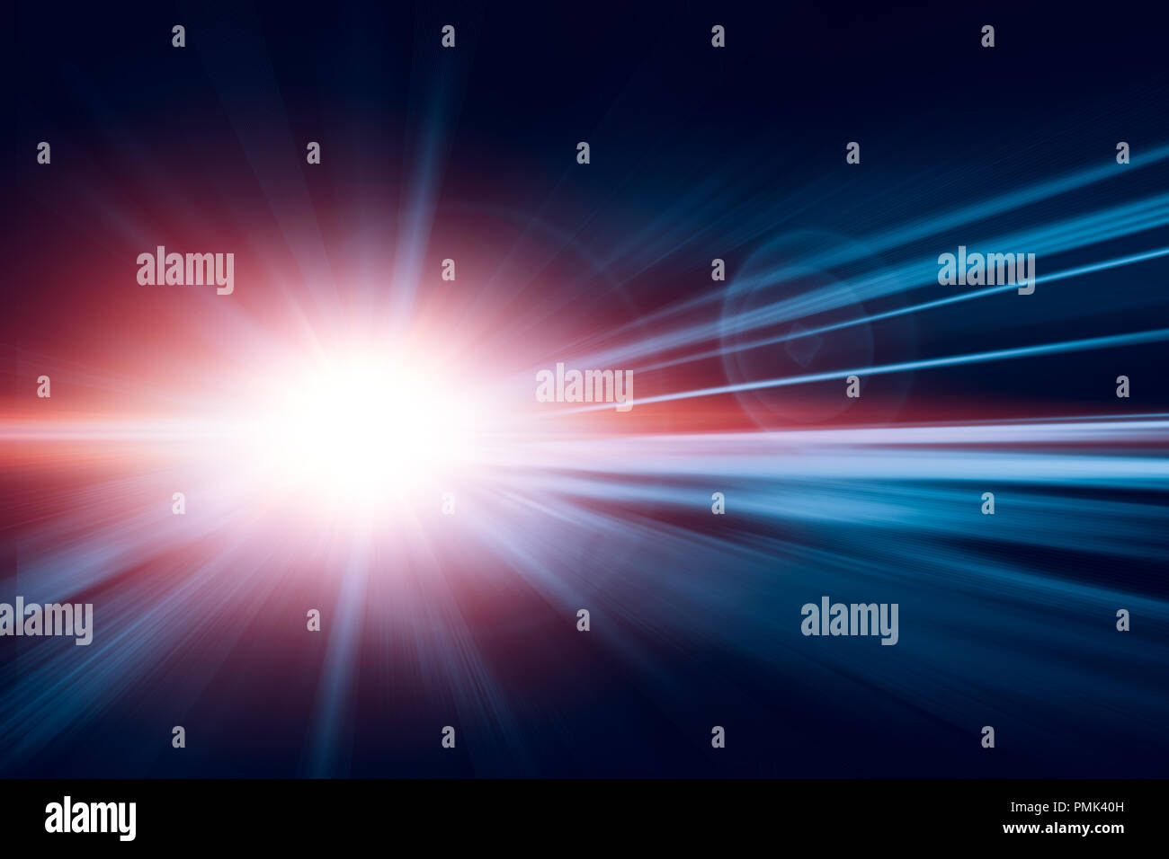 Blur fast accelerano la velocità alta eseguire luce blast per la tecnologia abstract per lo sfondo Foto Stock