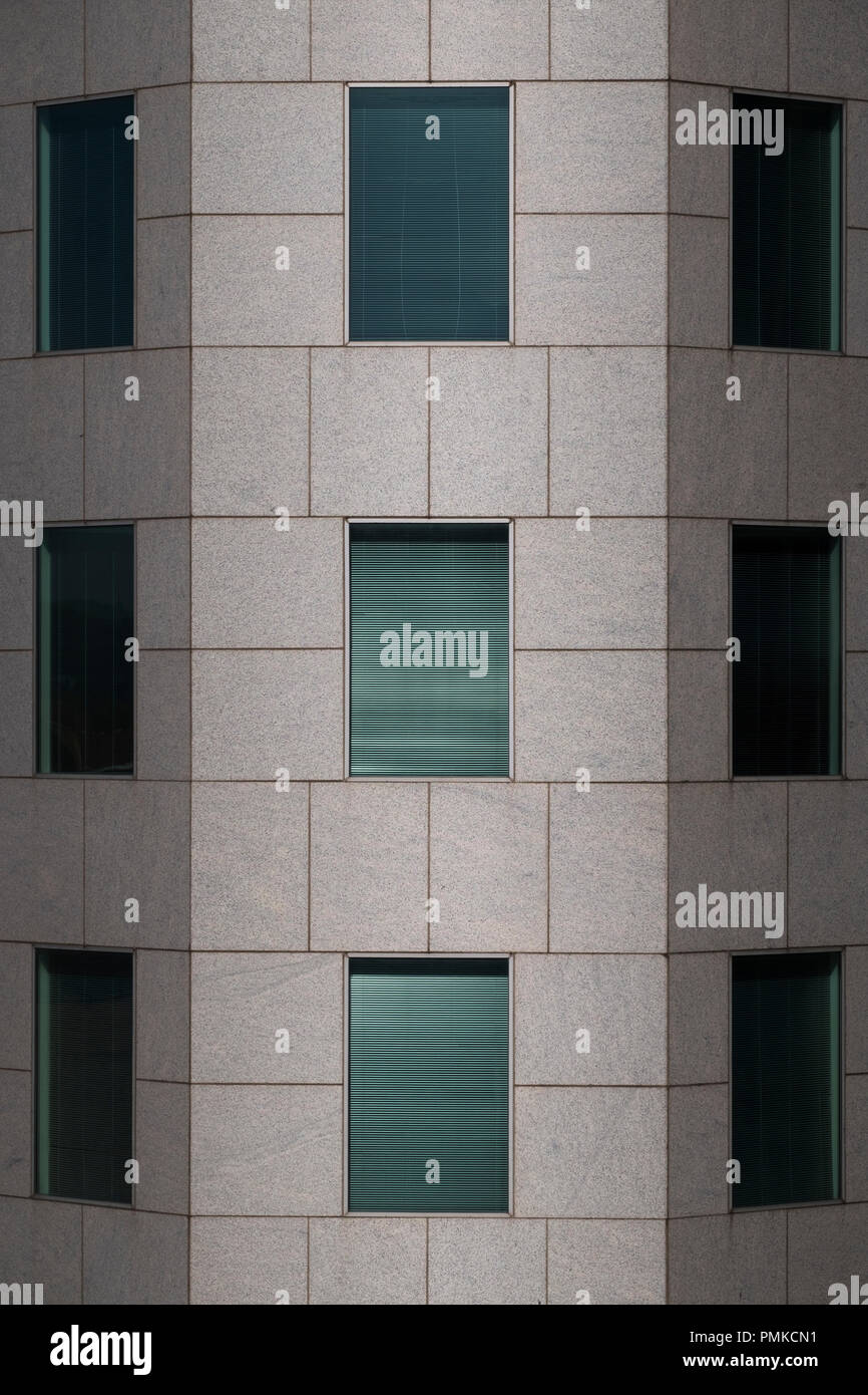 Architettura dettaglio nel blocco di ufficio, Birmingham Alabama Foto Stock