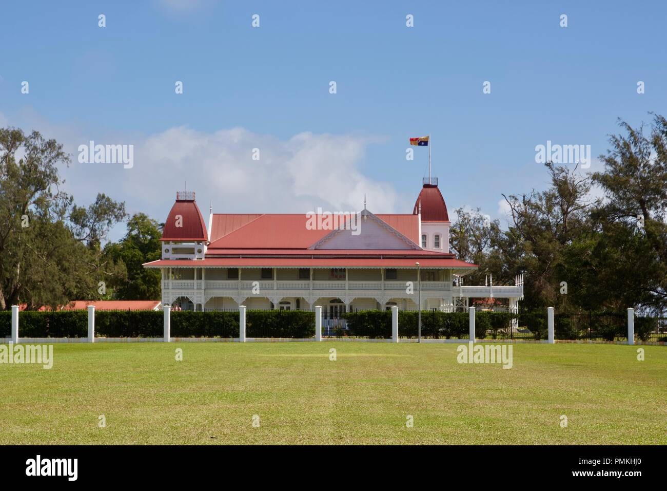 Il Royal Palace è un palazzo di legno e la residenza ufficiale del Re di Tonga nella capitale Nukuʻalofa, Regno di Tonga Foto Stock