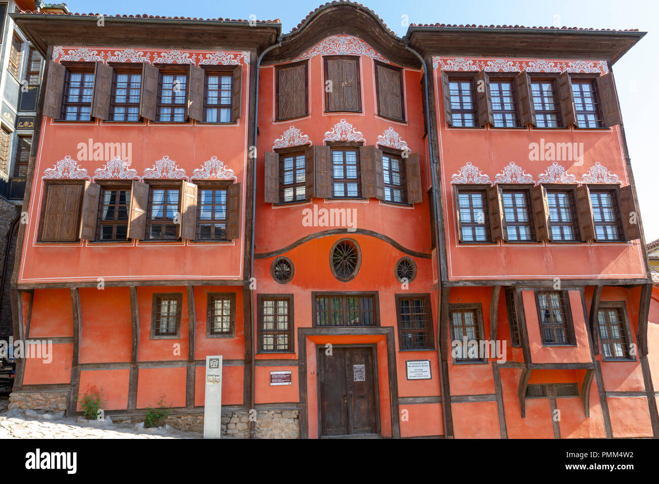 Casa di Dimitar Georgladi, Esposizione nazionale bulgara per il rilancio di Plovdiv, Bulgaria. Foto Stock