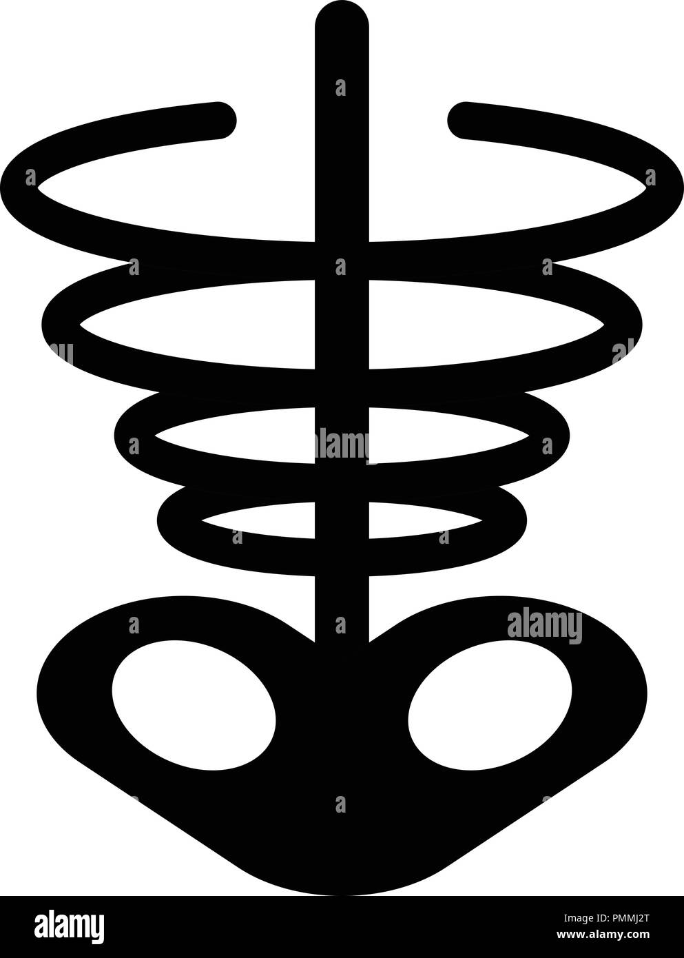 X Ray nero icona Illustrazione Vettoriale