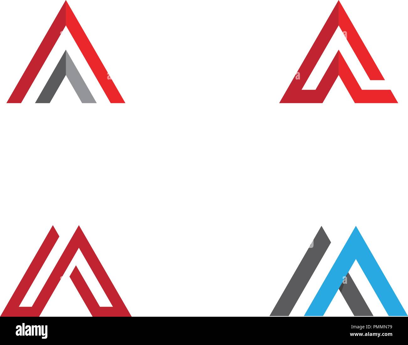 Una lettera modello Logo icona vettore illustration design Illustrazione Vettoriale