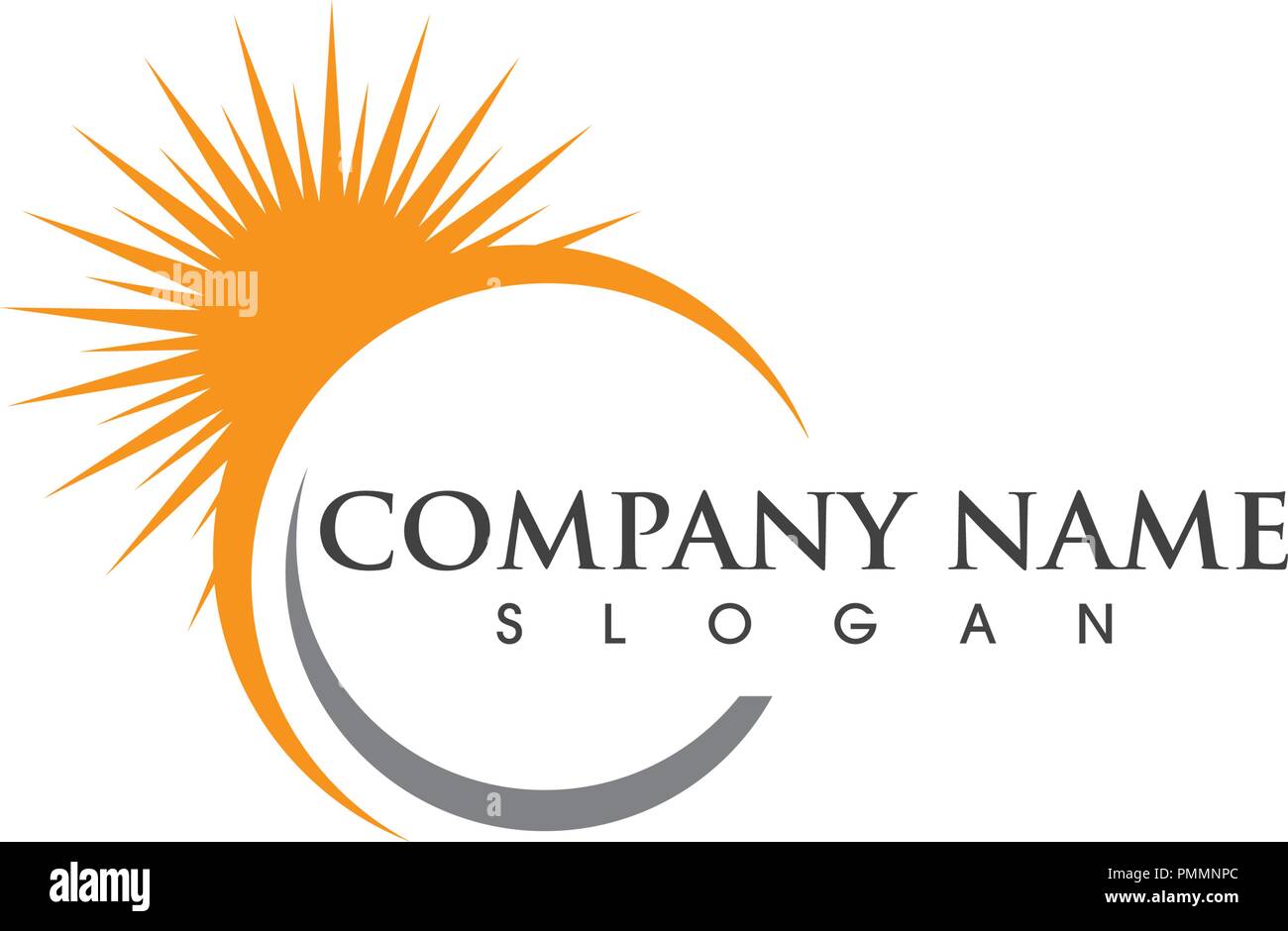 Solare energia logo icona disegno vettoriale Illustrazione Vettoriale