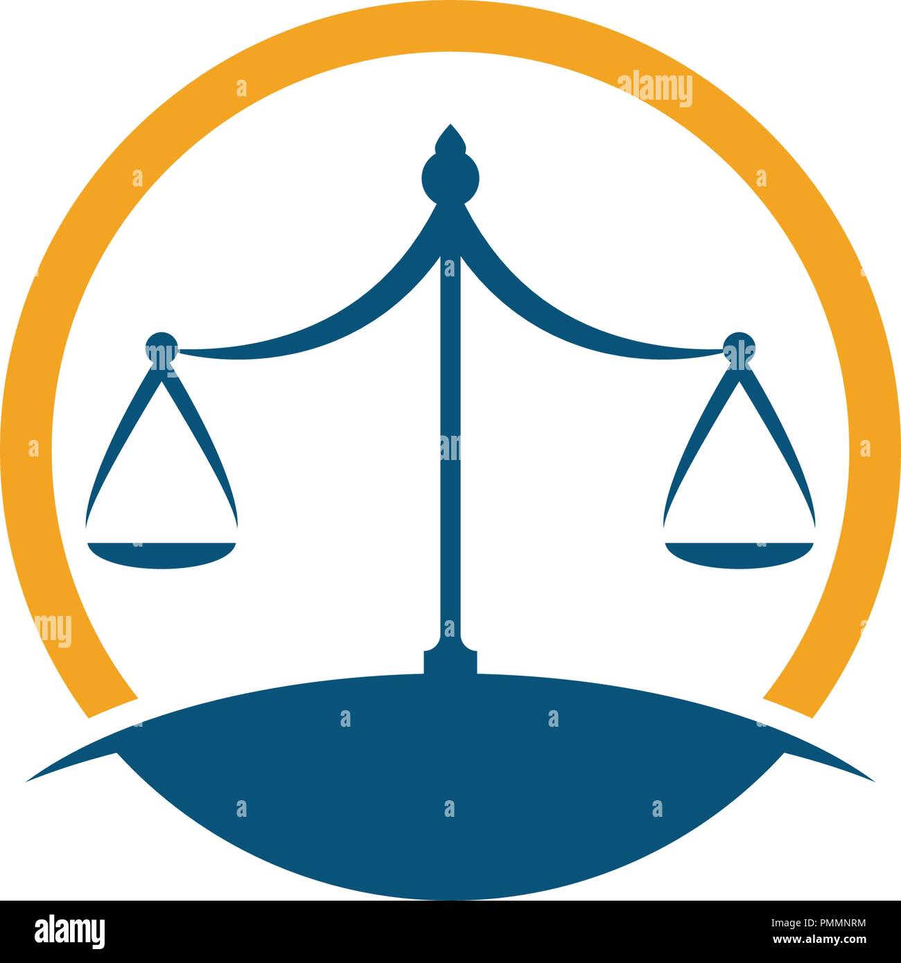 Giustizia legge modello Logo vettore design illsutration Illustrazione Vettoriale