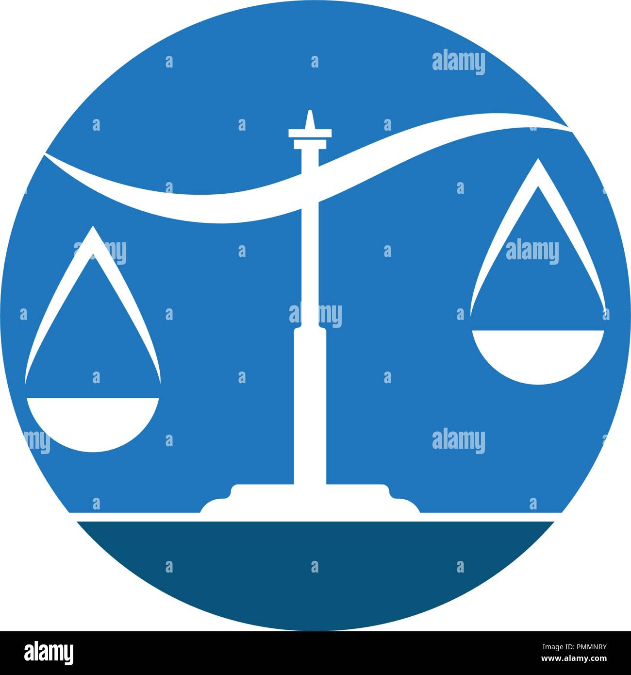 Giustizia legge modello Logo vettore design illsutration Illustrazione Vettoriale