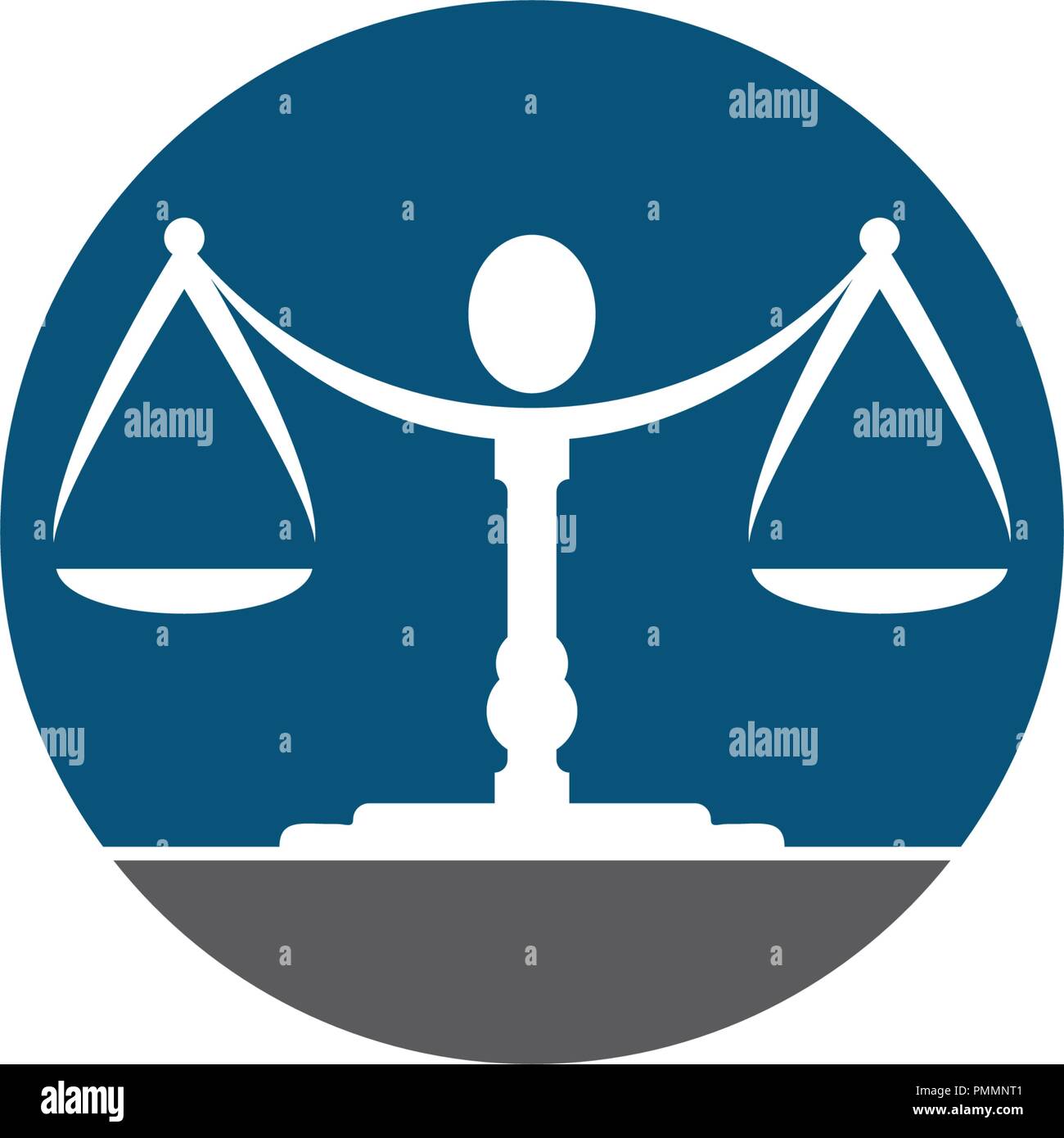 Giustizia legge modello Logo vettore design illsutration Illustrazione Vettoriale