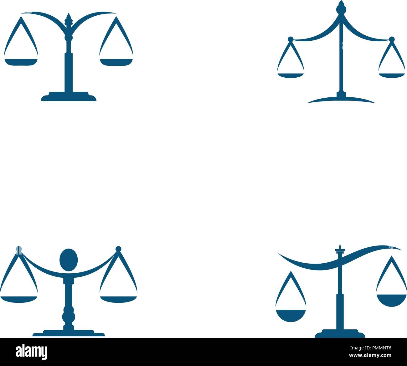 Giustizia legge modello Logo vettore design illsutration Illustrazione Vettoriale