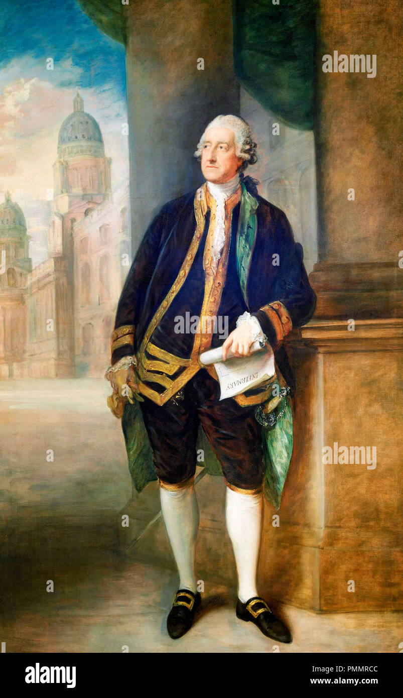 John Montagu, 4° Conte di Sandwich - Thomas Gaunsborough, circa 1783 Foto Stock