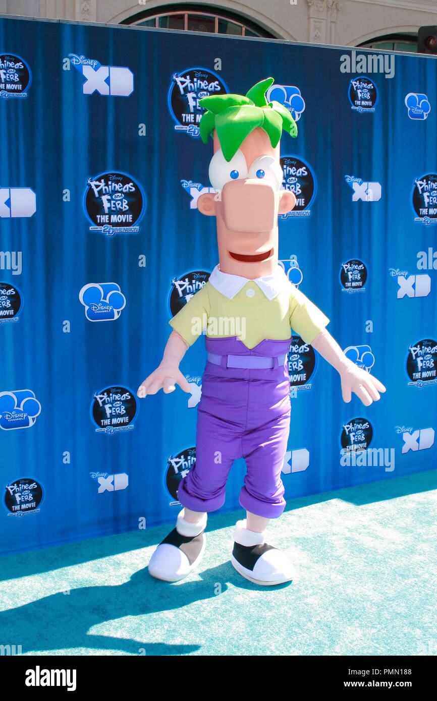 L'atmosfera alla premiere di Disney Channel è ''Phineas e Ferb: attraverso la seconda dimensione". Gli arrivi presso El Capitan theater a Hollywood, CA, 3 agosto 2011. Foto di Joe Martinez / PictureLux Foto Stock