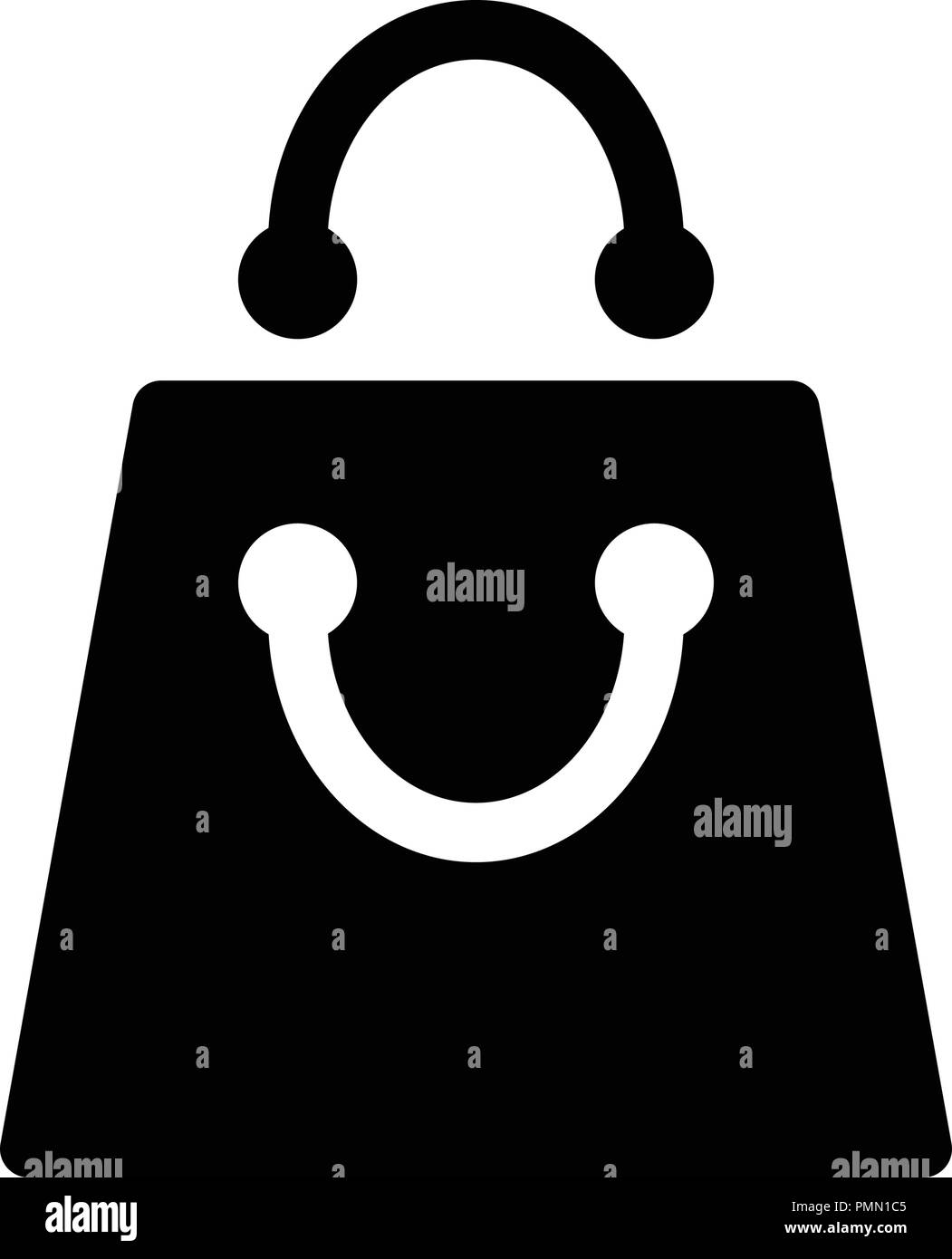 Shopping bag icon - icona glyph nero del vettore Illustrazione Vettoriale