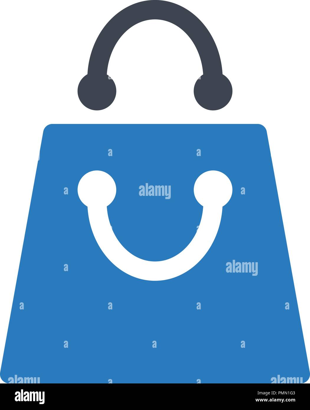 Shopping bag icon - icona glifo blu del vettore Illustrazione Vettoriale