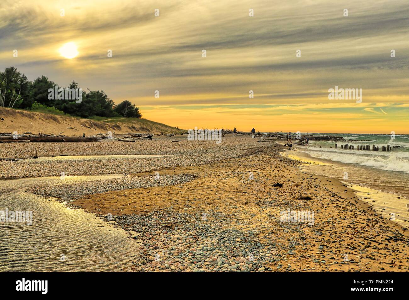 Lago Superiore coregoni punto Michigan Foto Stock