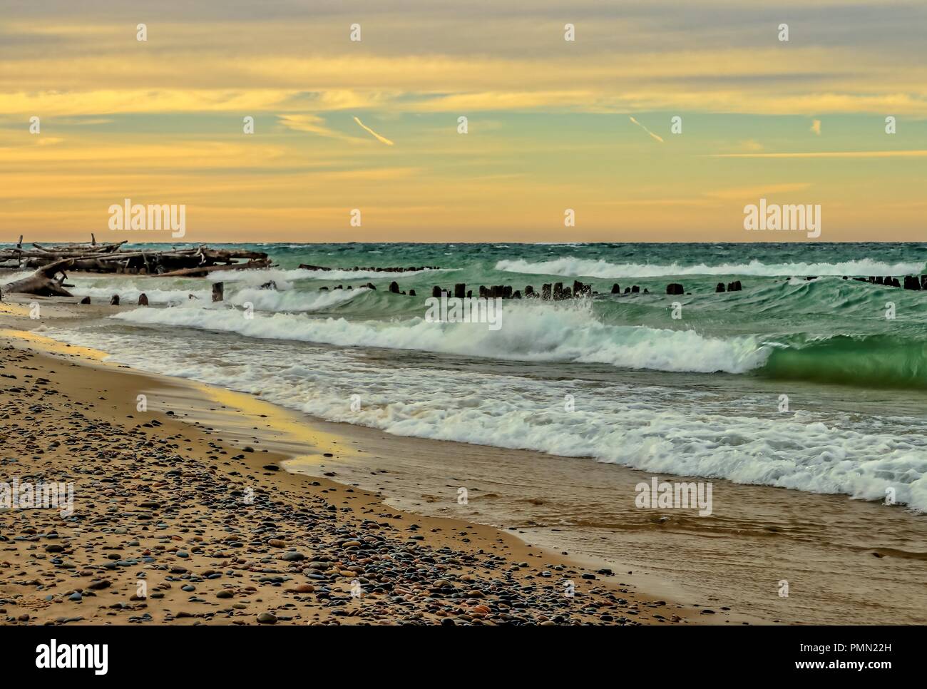 Lago Superiore coregoni punto Michigan Foto Stock
