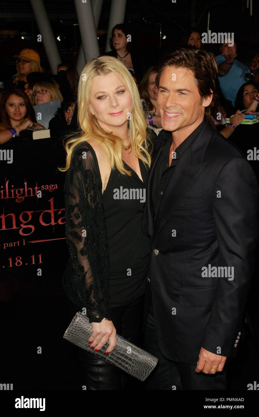 Rob Lowe presso la Premiere mondiale di Summit Entertainment " The Twilight Saga: Rottura dell'Alba - Parte 1". Gli arrivi presso Nokia Theater in L.A. Vive a Los Angeles, CA, 14 novembre 2011. Foto di Joe Martinez / PictureLux Foto Stock
