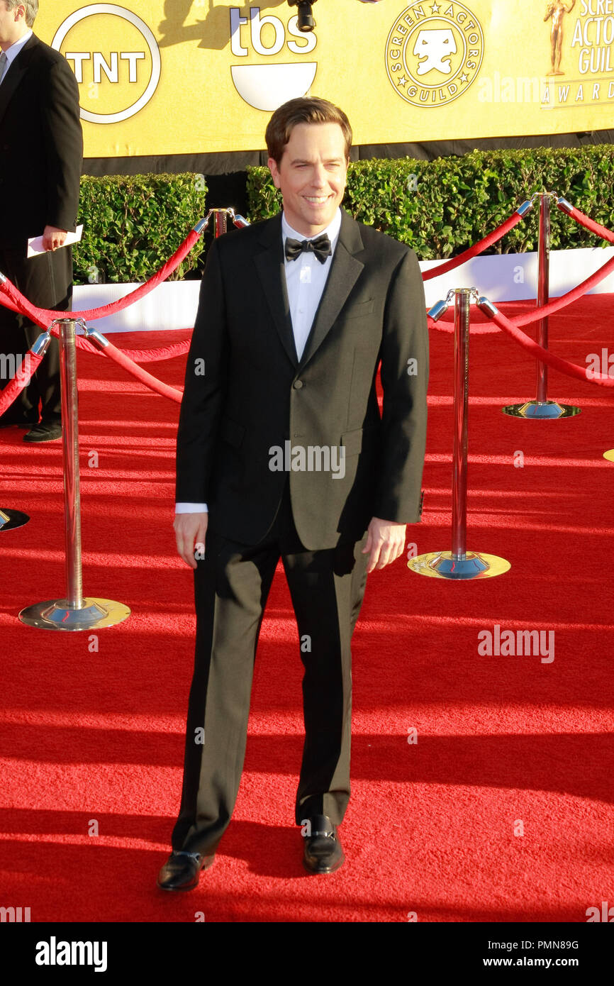 Ed Helms presso la diciottesima edizione Screen Actors Guild Awards. Gli arrivi presso lo Shrine Auditorium di Los Angeles, CA, 29 gennaio 2012. Foto di Joe Martinez / PictureLux Foto Stock