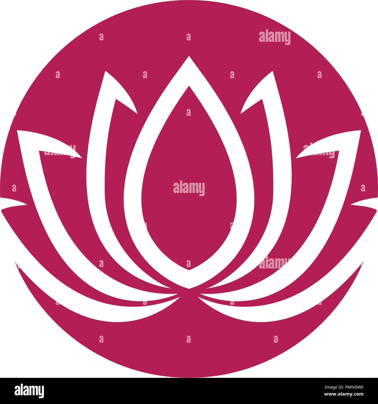 Vettore fiori di loto design logo icona del modello Illustrazione Vettoriale