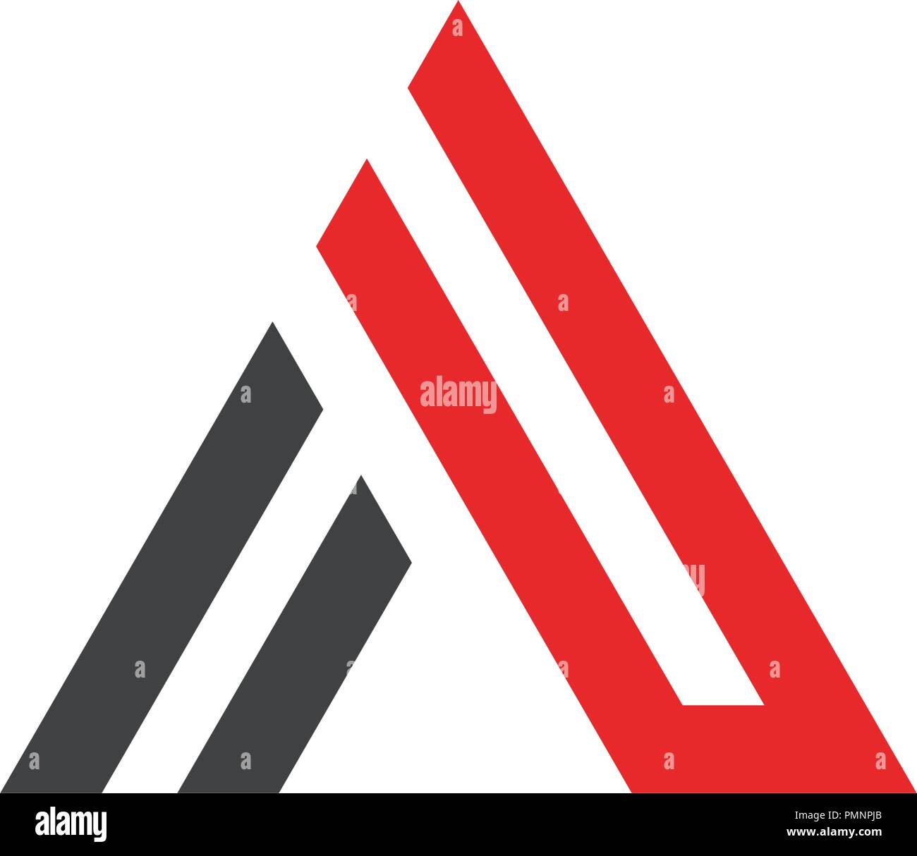 Una lettera modello Logo icona vettore illustration design Illustrazione Vettoriale