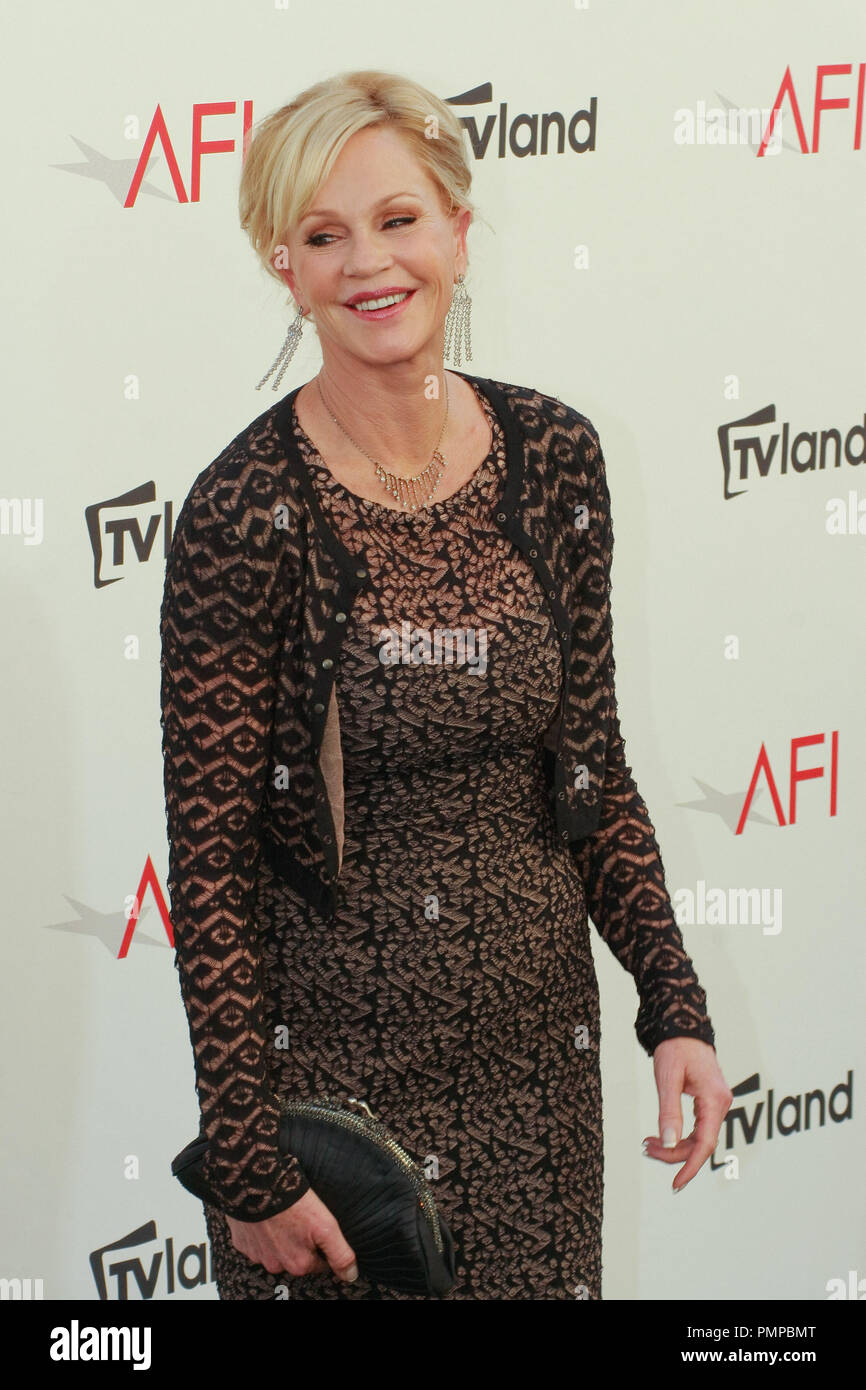 Melanie Griffith al quarantesimo annuale degli American Film Institute's life achievement award. Gli arrivi presso Sony Studios di Culver City, CA Giugno 7, 2012. Foto di Joe Martinez / PictureLux Foto Stock