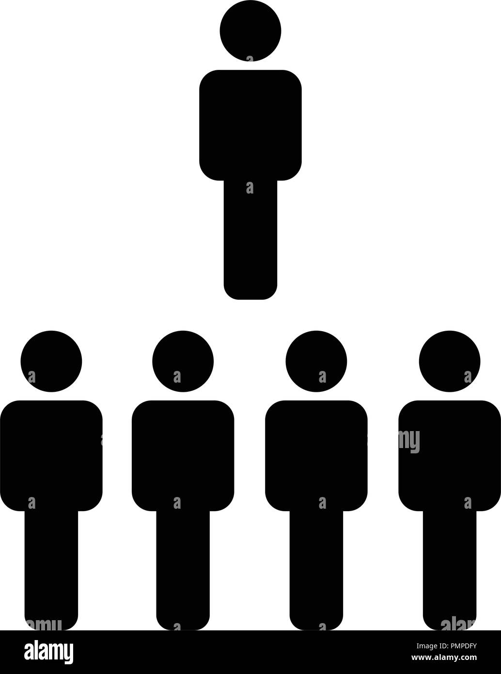 Icona di persone di sesso maschile di vettore gruppo di persone simbolo avatar per la gestione del business team nel colore piatto pittogramma glyph illustrazione Illustrazione Vettoriale