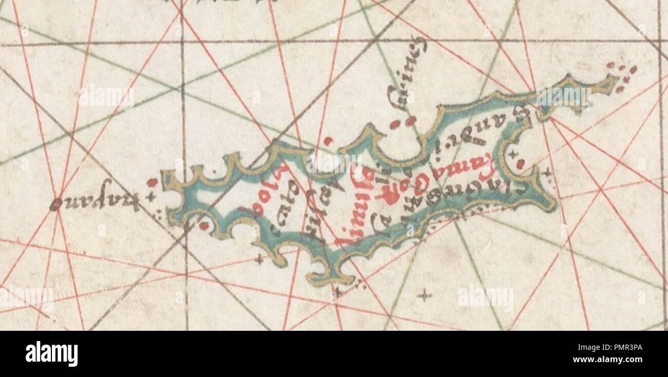 Mar Nero e Mediterraneo orientale. HM 33. Joan Martines Portolan Atlas (Italia ca. 1578).G. Foto Stock