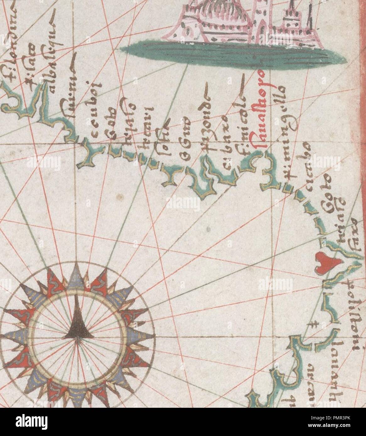 Mar Nero e Mediterraneo orientale. HM 33. Joan Martines, Portolan Atlas (Italia, ca. 1578).D. Foto Stock