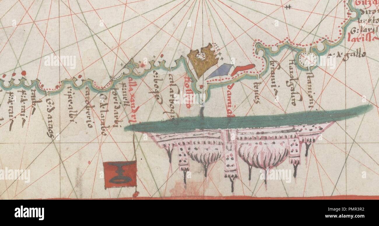 Mar Nero e Mediterraneo orientale. HM 33. Joan Martines, Portolan Atlas (Italia, ca. 1578).J. Foto Stock