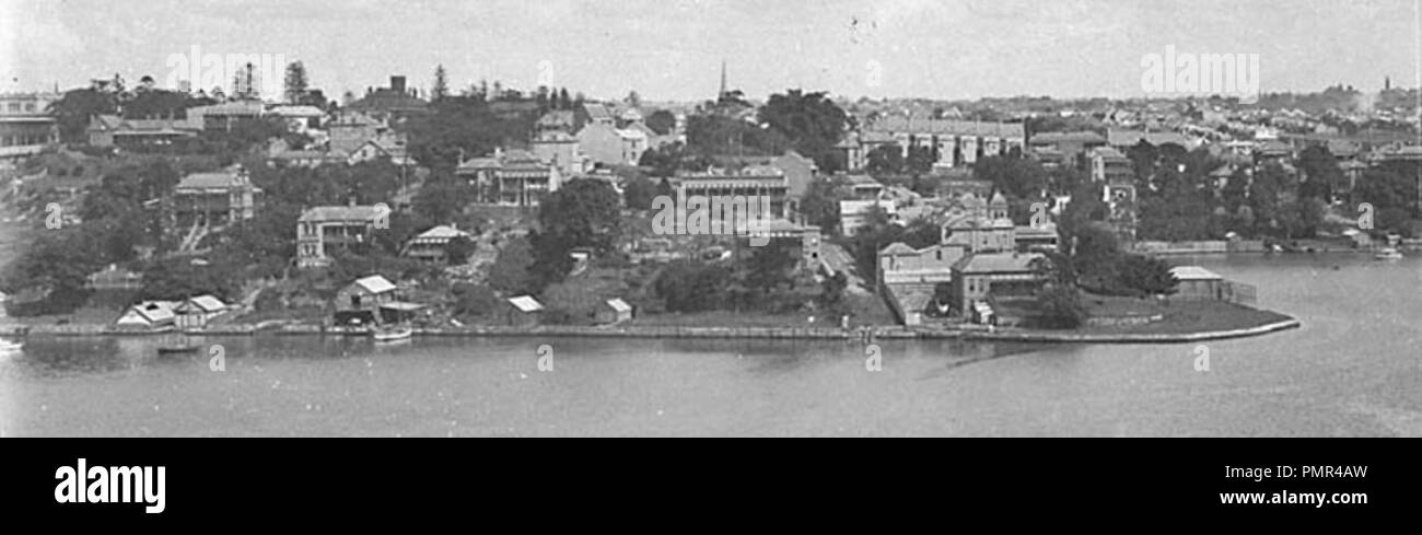 Baia Blackwattle foreshore circa 1900. Foto Stock