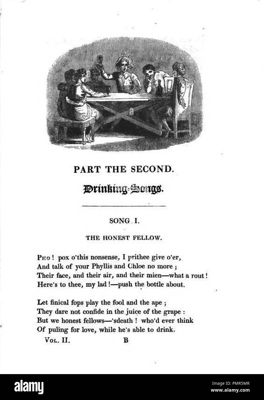 Blake dopo incisione Stothard per l onesto compagno in Joseph Ritson selezionare una raccolta di canzoni inglesi 1783. Foto Stock