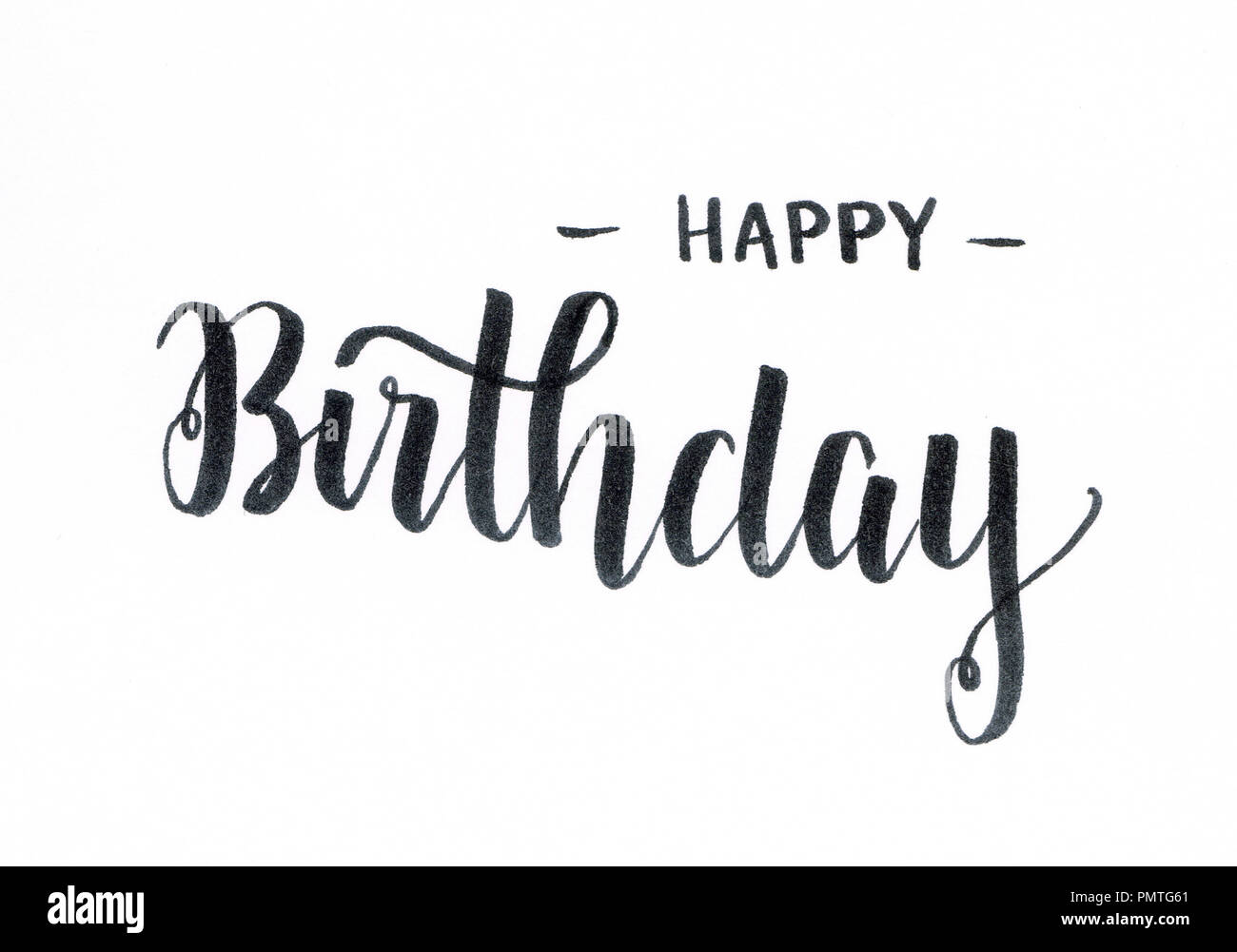 Buon Compleanno scritte a mano in un elegante colore nero per qualcuno di  speciale Foto stock - Alamy