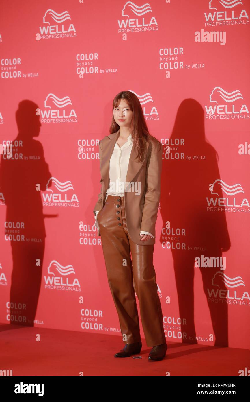 Seul in Corea. Xix Sep, 2018. Sun Mi, JEA, DIA Ahn Som Yi, Gi Heui Hyeon, ho Ji Hyeon ecc. promuovere per la cura dei capelli prodotto wella a Seul, in Corea il 19 settembre 2018.(Cina e Corea diritti) Credito: TopPhoto/Alamy Live News Foto Stock