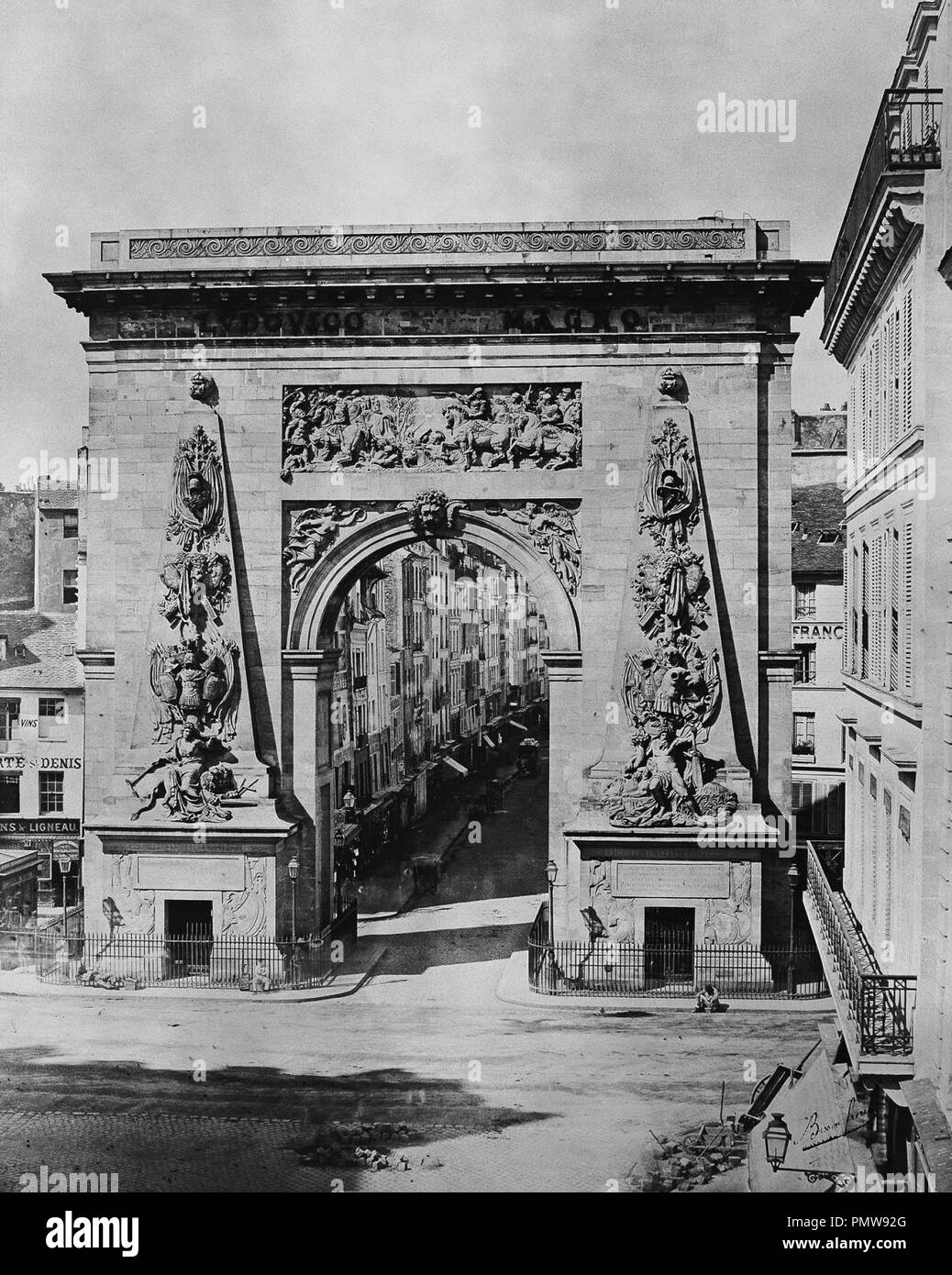 Bisson Frères, Porte St Denis, ca. 1860. Foto Stock