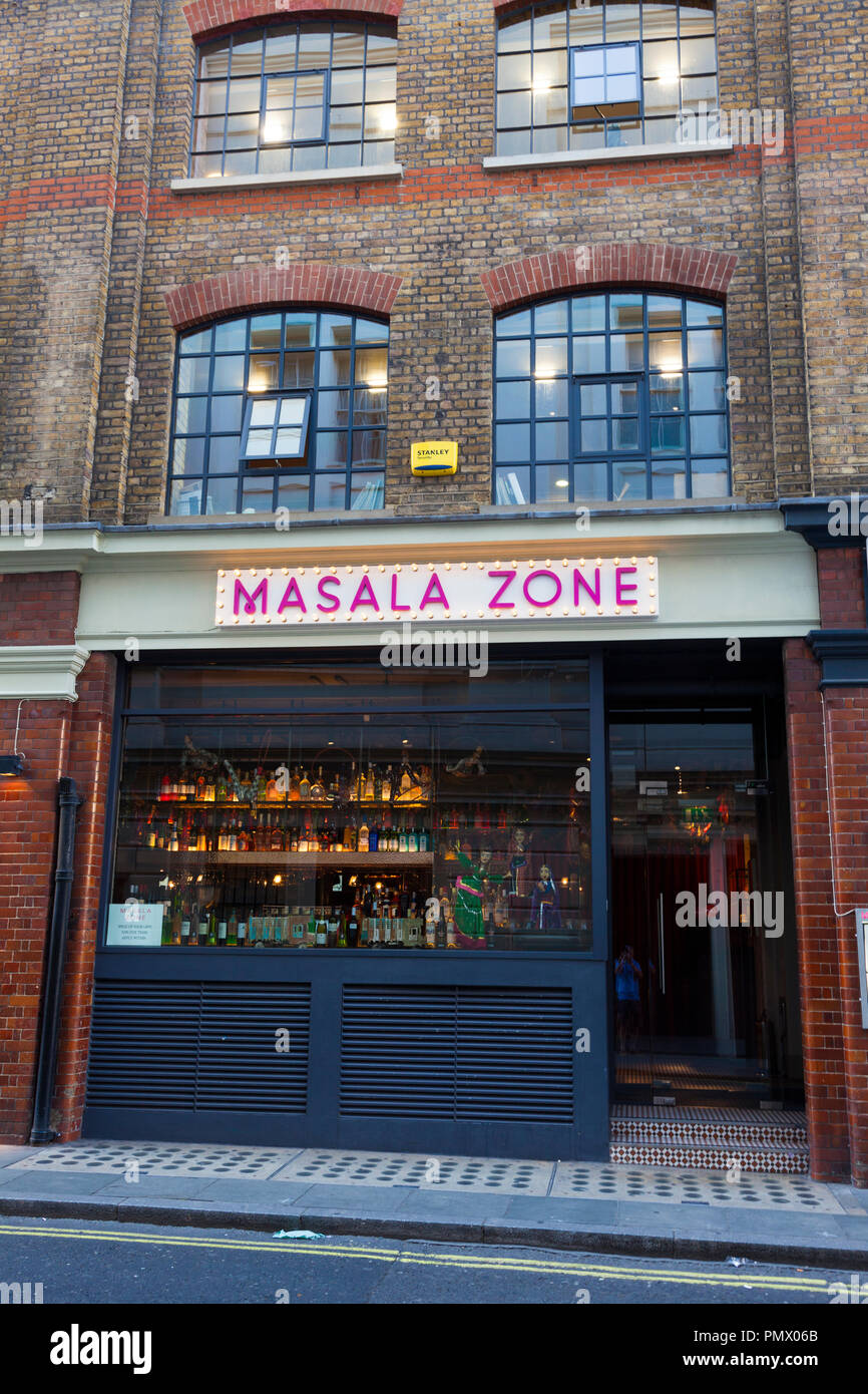 Masala Zone, ristorante indiano, Floral Street, Covent Garden di Londra, Regno Unito. Foto Stock