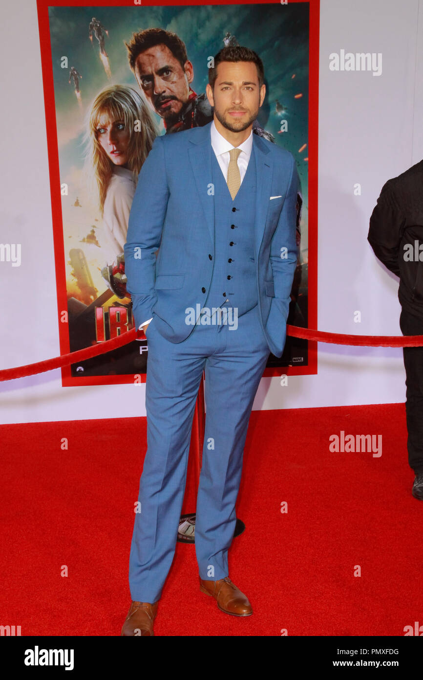 Zachary Levi alla Premiere mondiale di meraviglia che "l'uomo del ferro 3'. Gli arrivi presso El Capitan theater a Hollywood, CA, 24 aprile 2013. Foto di Joe Martinez / PictureLux Foto Stock