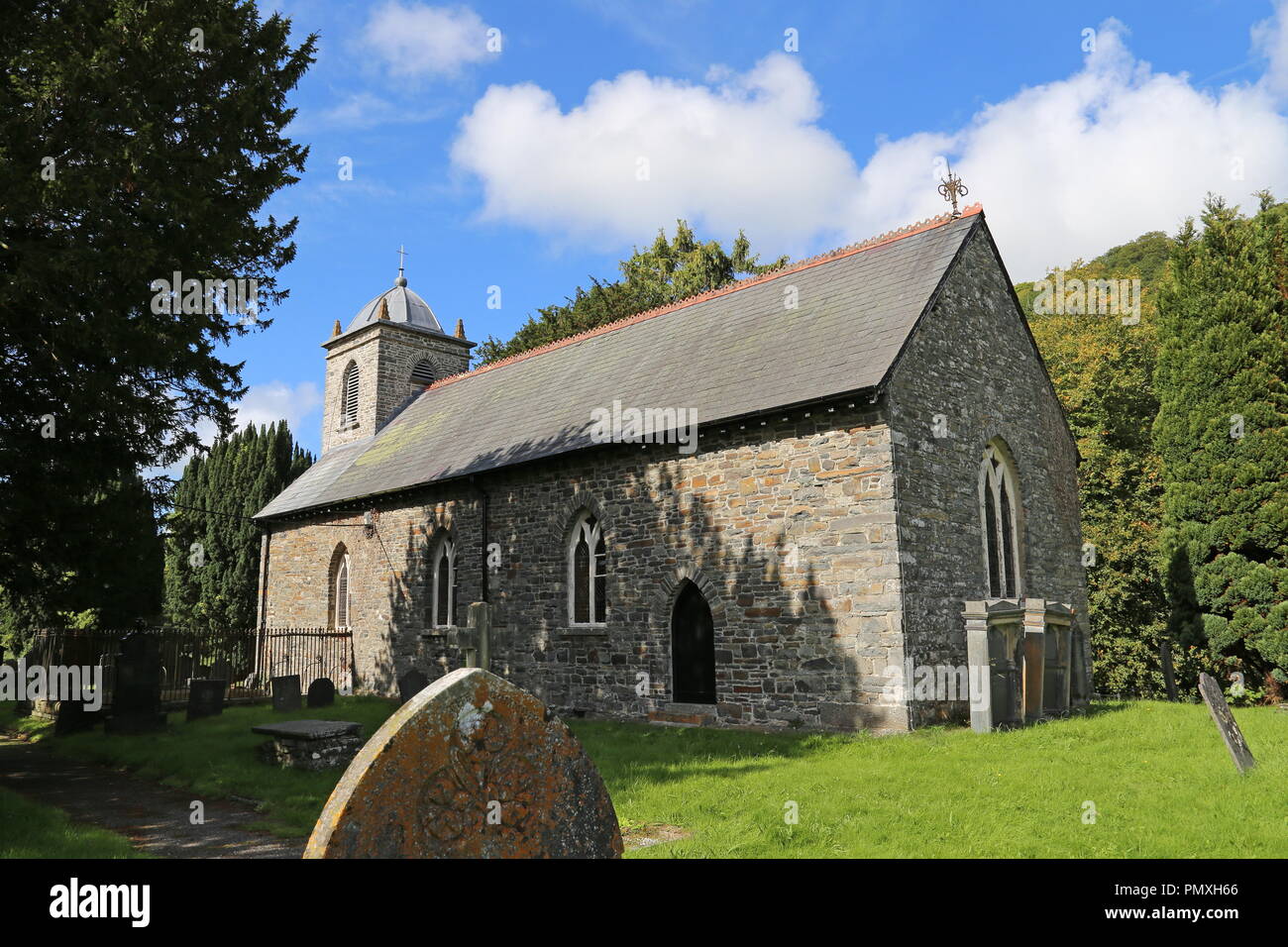 St non è la chiesa, Llanerchaeron, Ceredigion, il Galles, la Gran Bretagna, Regno Unito, Gran Bretagna, Europa Foto Stock