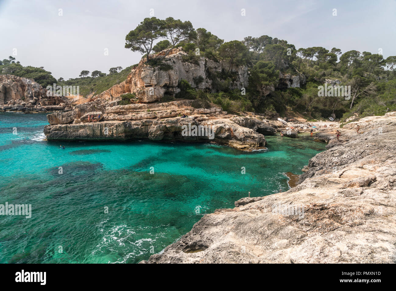 Cala s'Almunia, Santanyí, Mallorca, Balearen, Spanien | Cala s'Almunia, Santanyí, Maiorca, isole Baleari, Spagna, Foto Stock