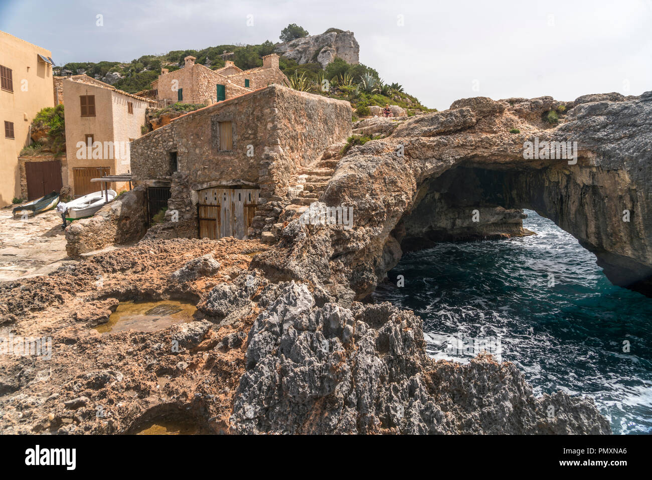 Cala s'Almunia, Santanyí, Mallorca, Balearen, Spanien | Cala s'Almunia, Santanyí, Maiorca, isole Baleari, Spagna, Foto Stock
