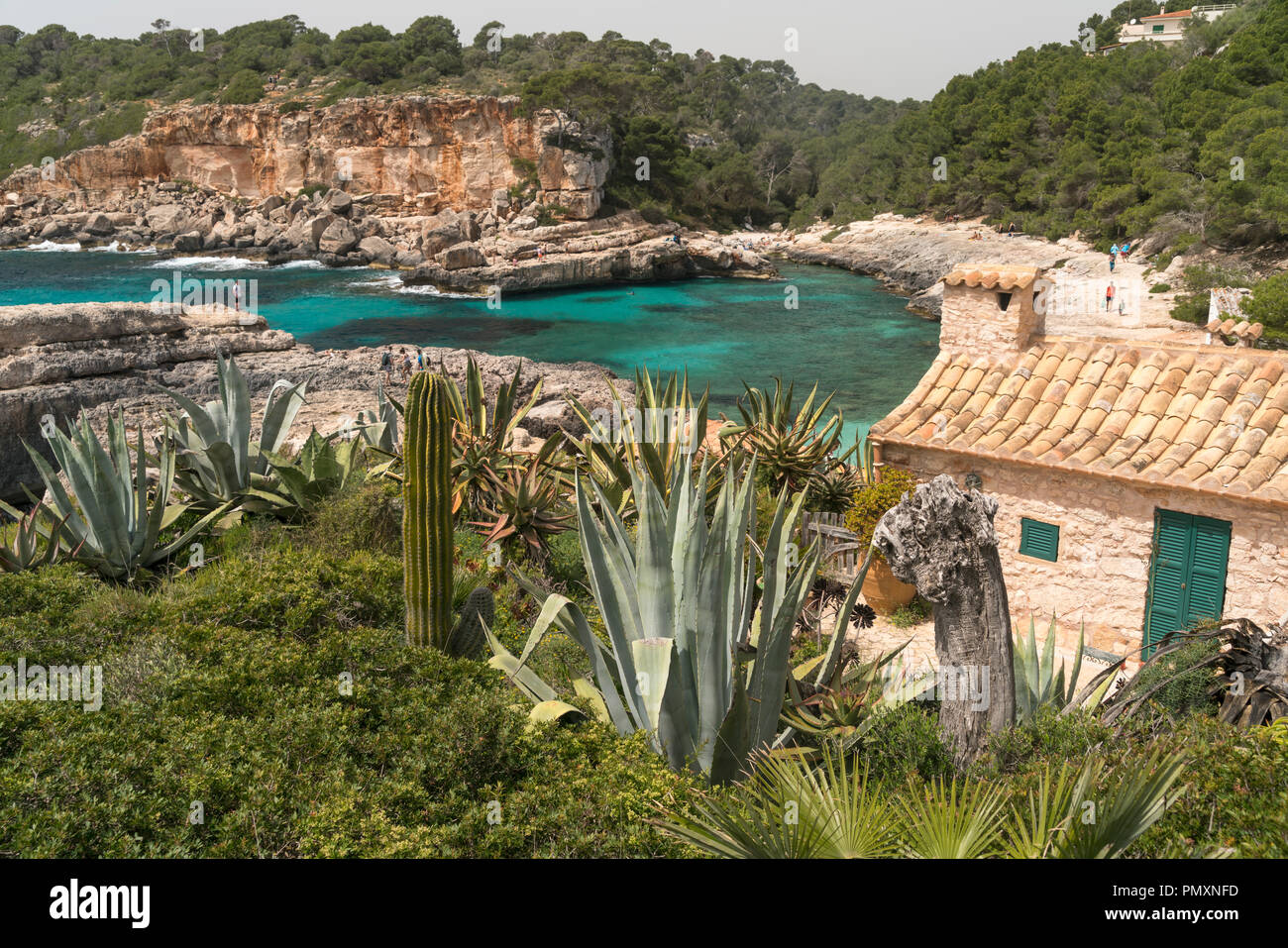 Cala s'Almunia, Santanyí, Mallorca, Balearen, Spanien | Cala s'Almunia, Santanyí, Maiorca, isole Baleari, Spagna, Foto Stock
