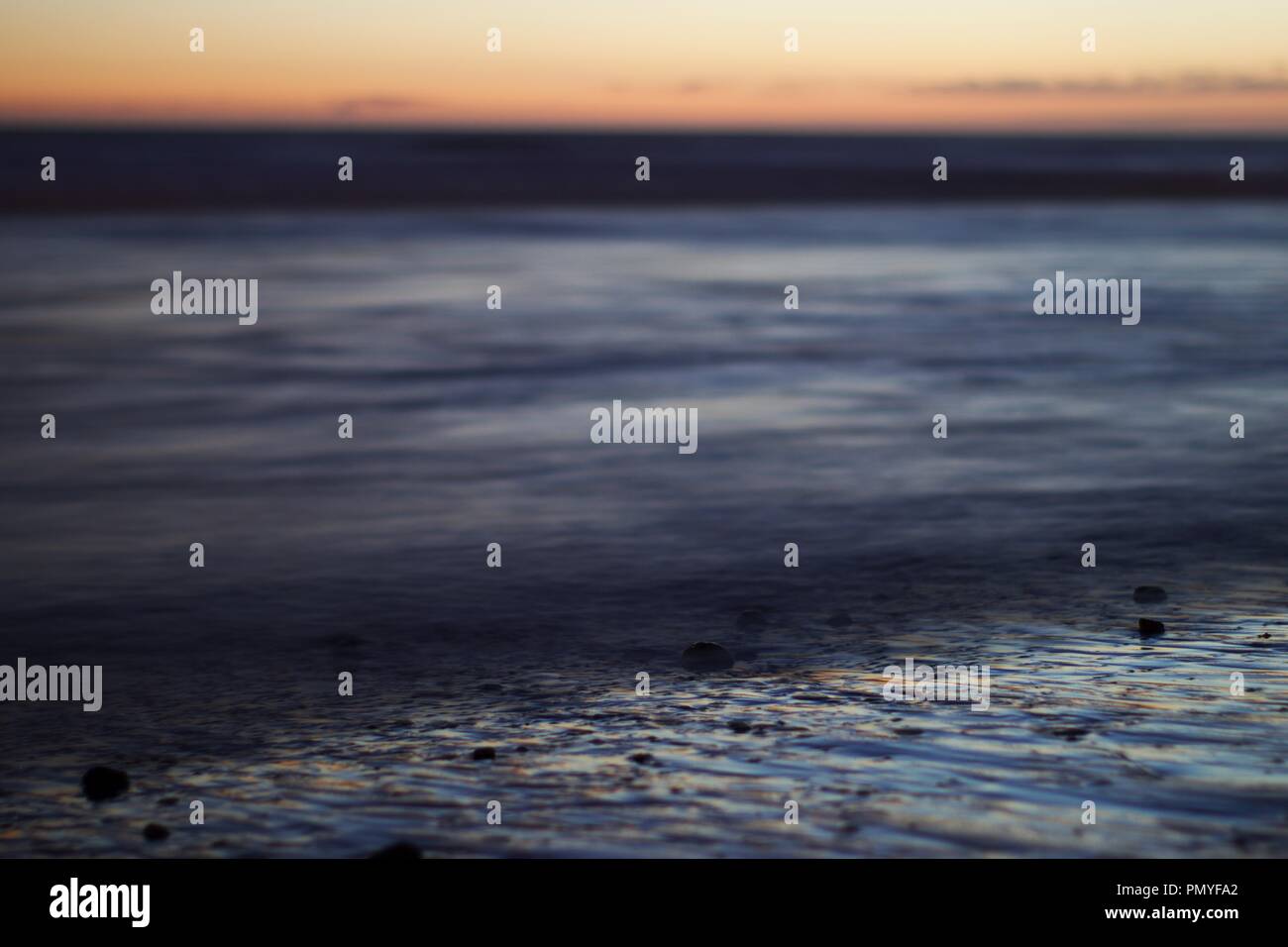 Temescal, spiaggia tramonto Foto Stock