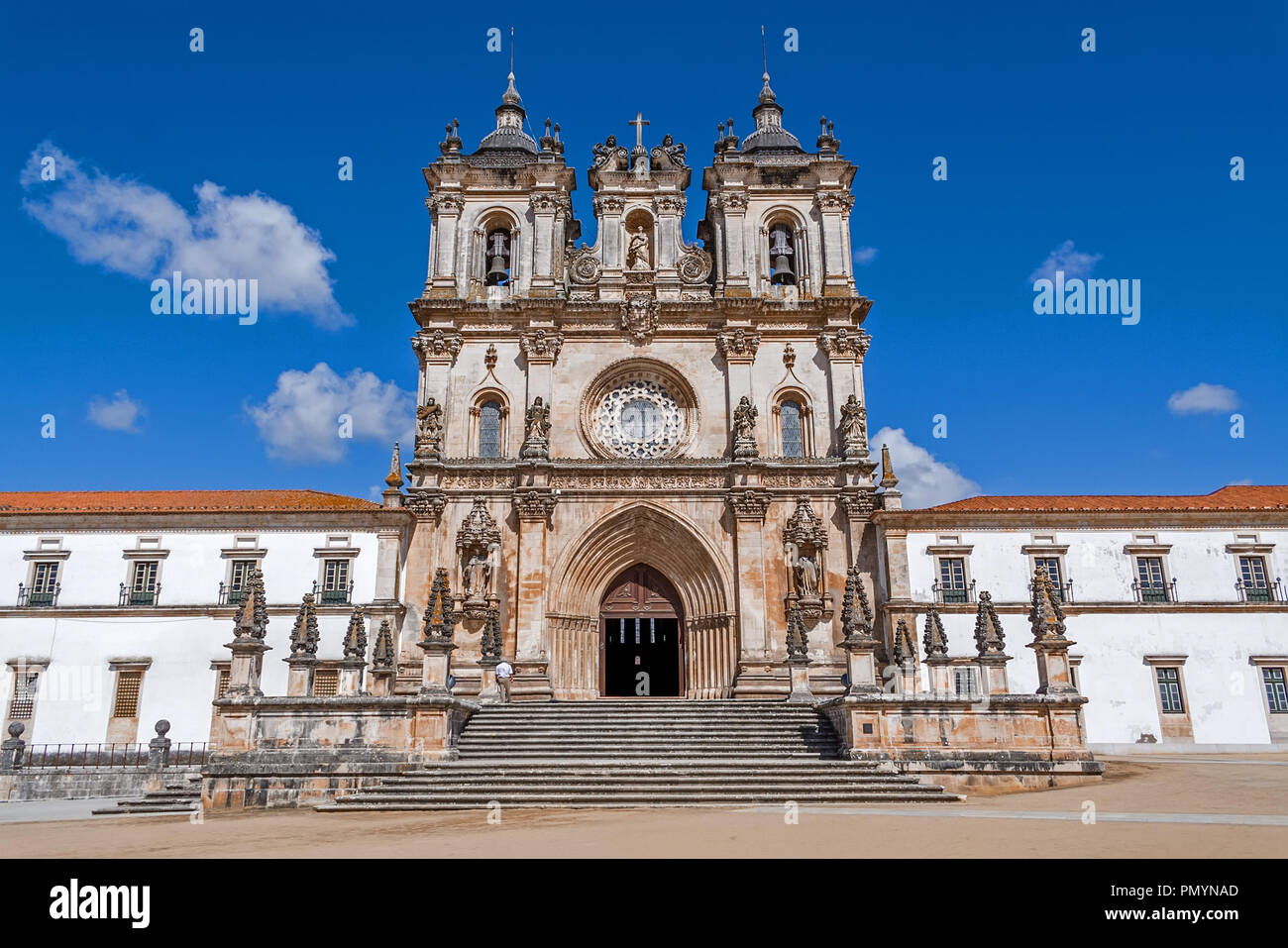 Alcobaca, Portogallo. Monastero di Alcobaca Abbey, un capolavoro di architettura medioevale. Cistercensi Ordine Religioso Foto Stock