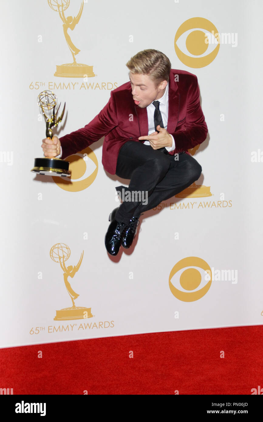 Derek Hough, al sessantacinquesimo Primetime Emmy Awards tenutosi presso il Nokia Theater L.A. Vive a Los Angeles, CA, il 22 settembre 2013. Foto di Joe Martinez / PictureLux Foto Stock