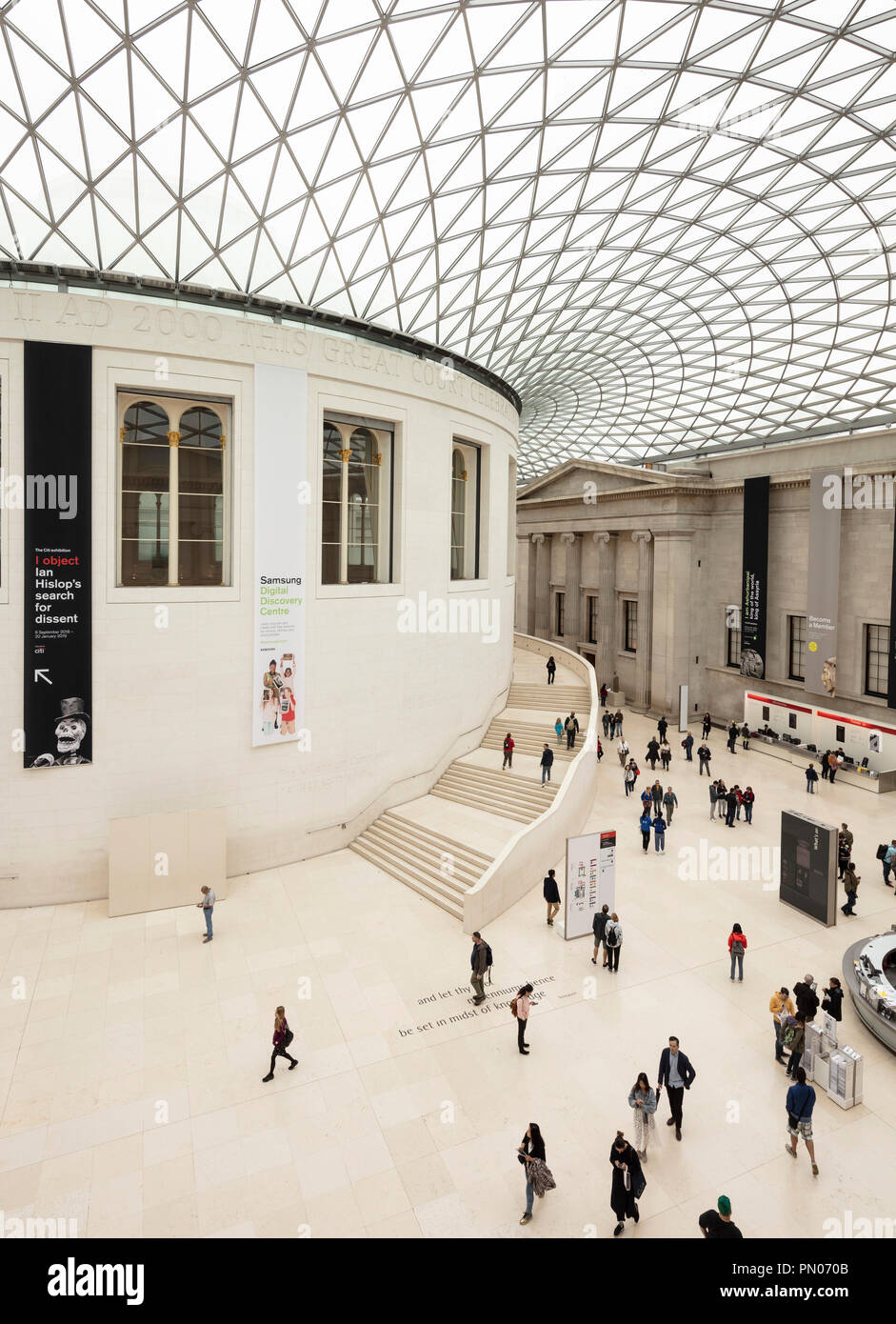 Grande Corte, al British Museum di Londra, Inghilterra, Regno Unito Foto Stock