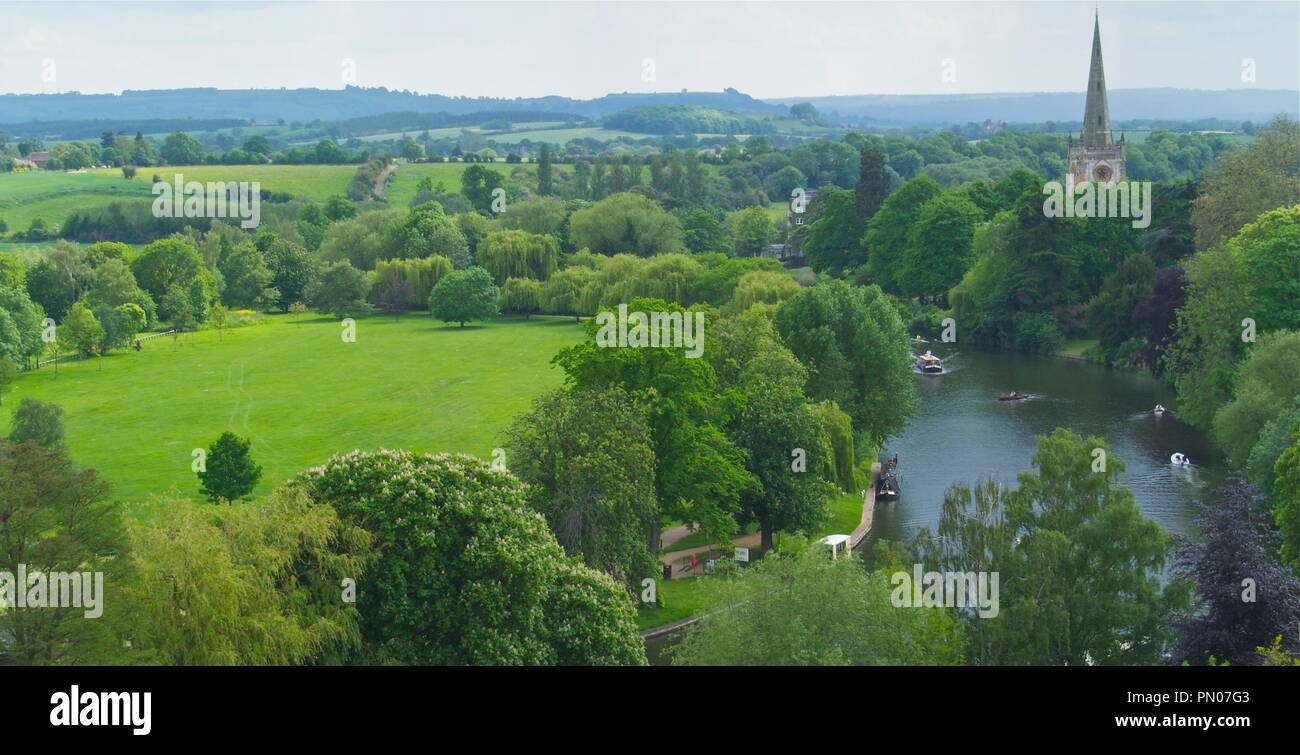 Stratford on Avon, dall'alto. Foto Stock