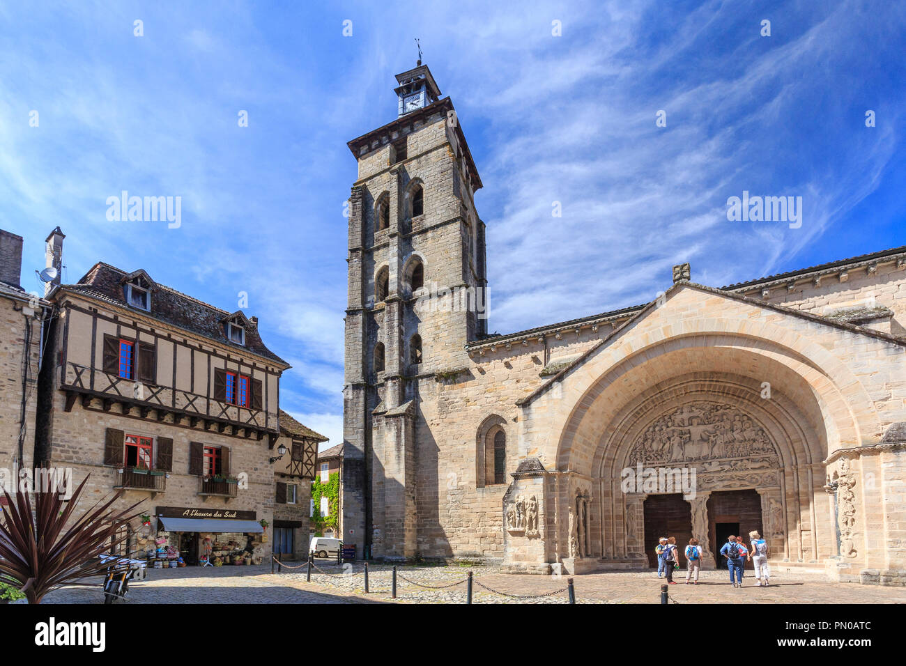 Francia, Correze, valle della Dordogna, Beaulieu sur Dordogne, Saint Pierre collegiata // Francia, Corrèze (19), la Vallée de la Dordogne, Beaulieu-sur- Foto Stock