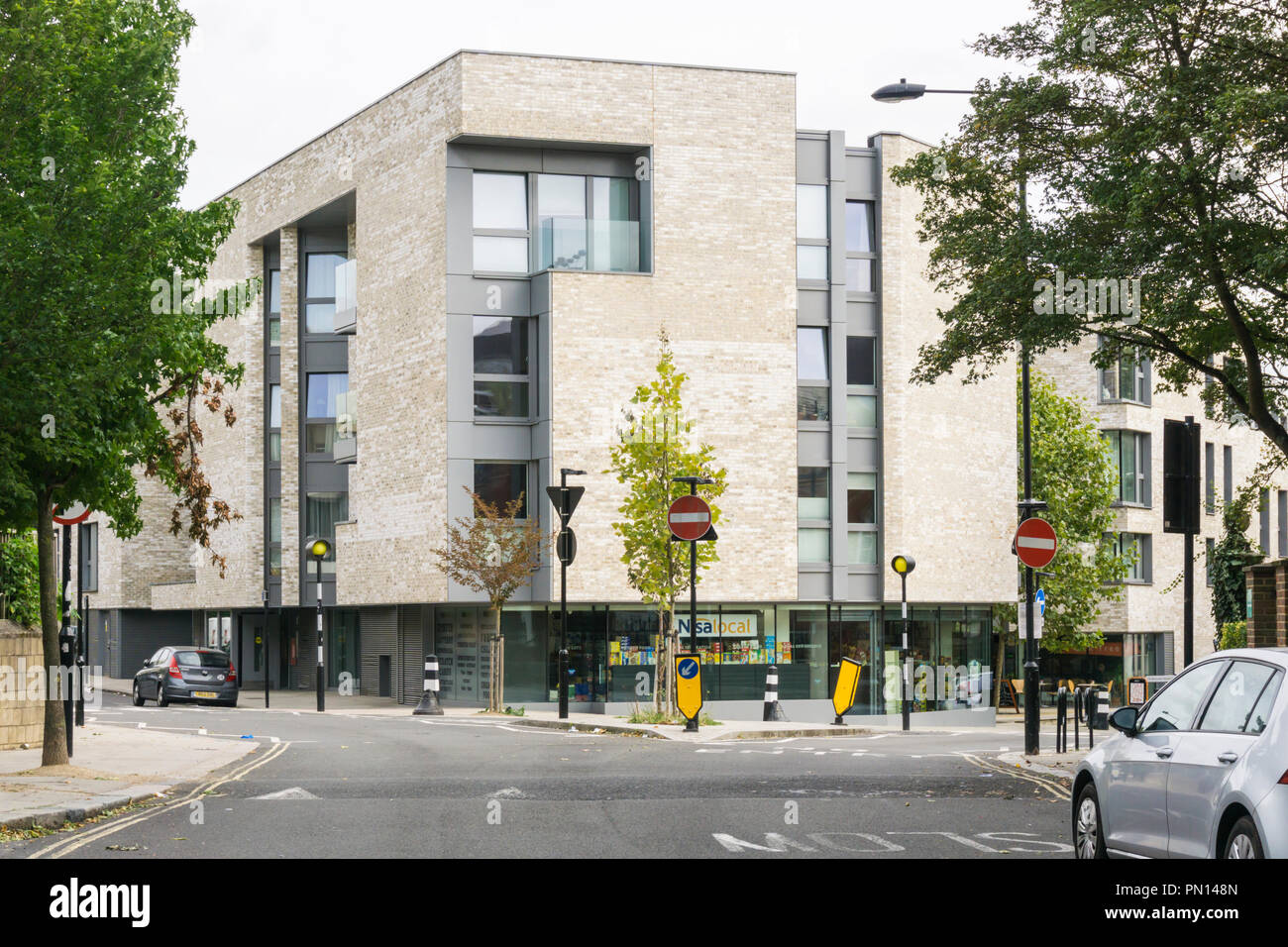 Il Chester Balmore sviluppo tra Archway e Highgate è stata sviluppata per passivhaus standard. Foto Stock