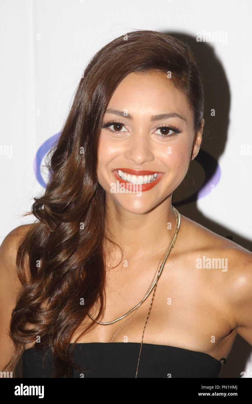 Lindsey Morgan a '100' Premere Line svoltasi a meraviglia con 2014 giorno due all'Anaheim Convention Center di Anaheim, CA, 19 aprile 2014. Foto: Richard Chavez / PictureLux Foto Stock