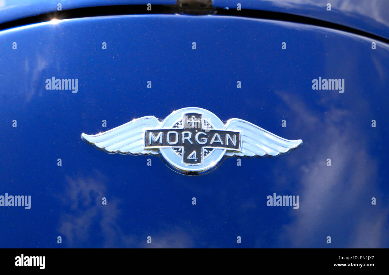 Morgan 4, Auto sportiva, britannico, fabbricazione, badge, logo, automobile Foto Stock