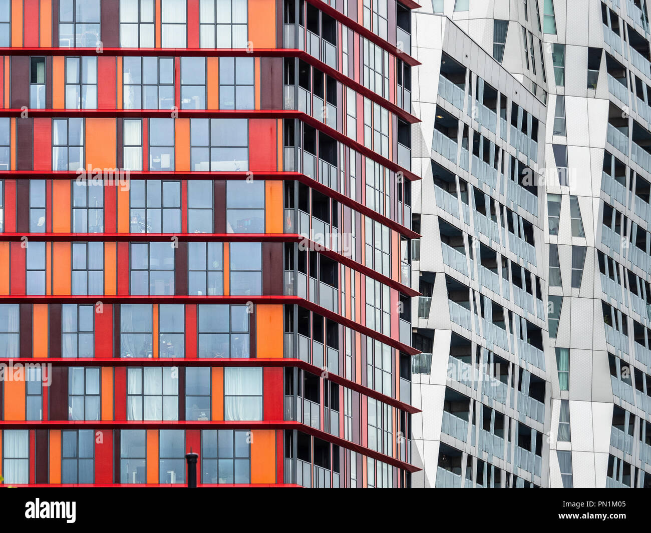 De Calypso Rotterdam architettura - ufficio moderno e gli edifici residenziali nel centro di Rotterdam nr la stazione centrale sarà Alsop Architects 2009-12 Foto Stock